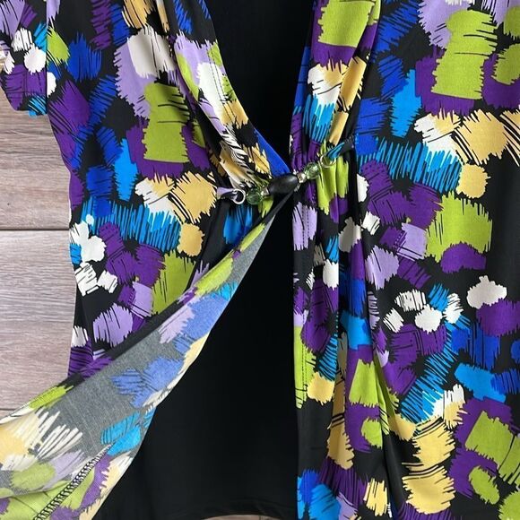 Notations Ladies Dress Top, Size Small, Black Multicolor, Size Small - Picture 7 of 9